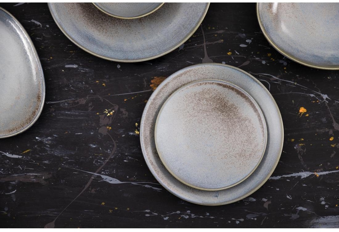  Olympia Assiettes triangulaires Ember Blue 250mm (lot de 6) 
