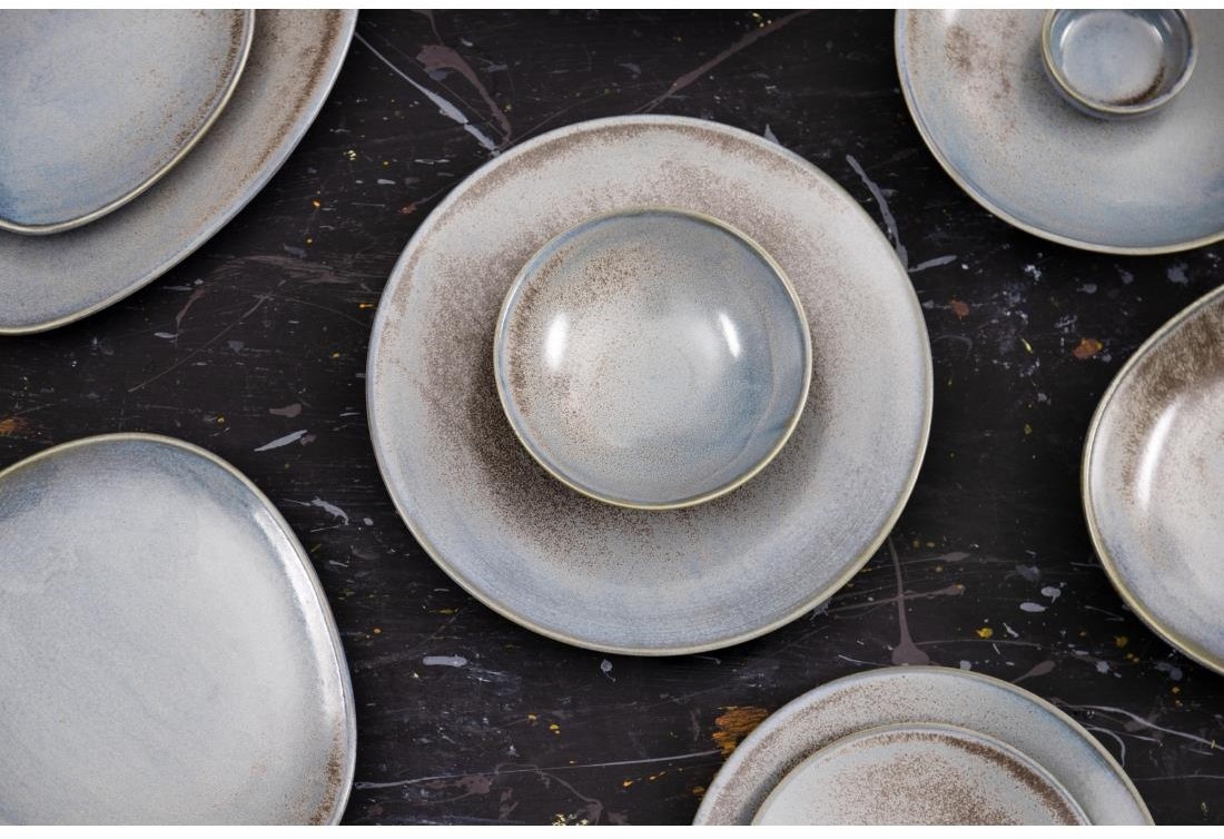  Olympia Assiettes triangulaires Ember Blue 190mm (lot de 6) 