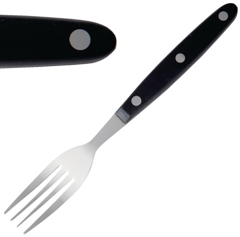  Olympia Fourchettes &agrave; viande manche noir 