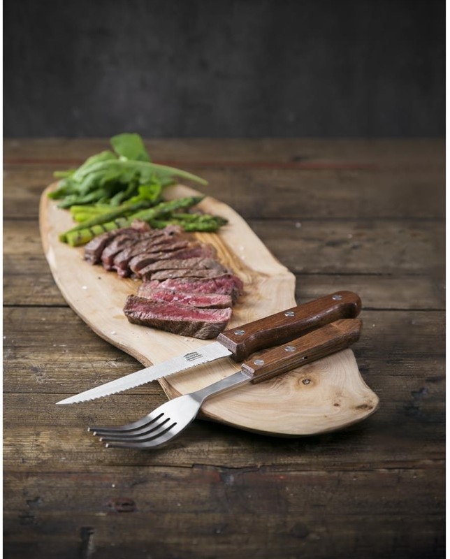  Olympia Couteaux &agrave; viande manche en bois 