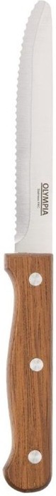  Olympia Couteaux &agrave; steak arrondis bois (x12) 