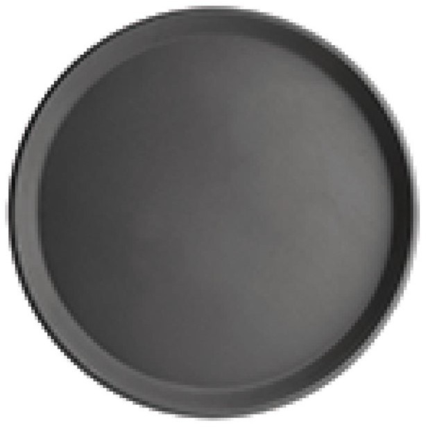  Kristallon Plateau antid&eacute;rapant en plastique rond noir 356mm 