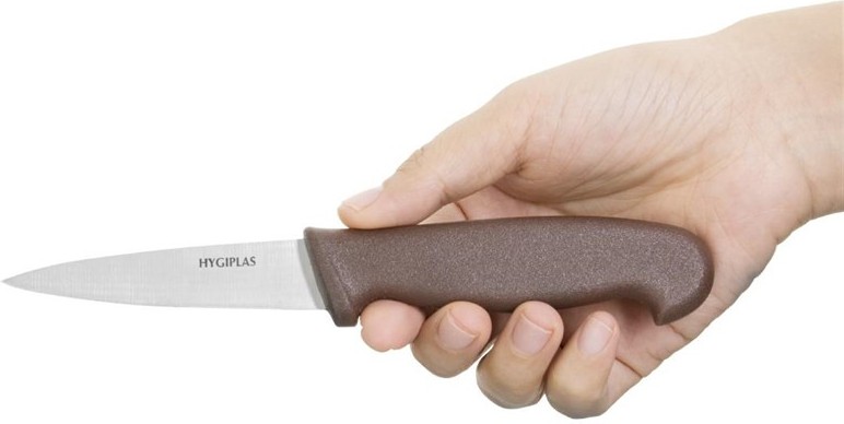  Hygiplas Couteau d'office marron 90mm 