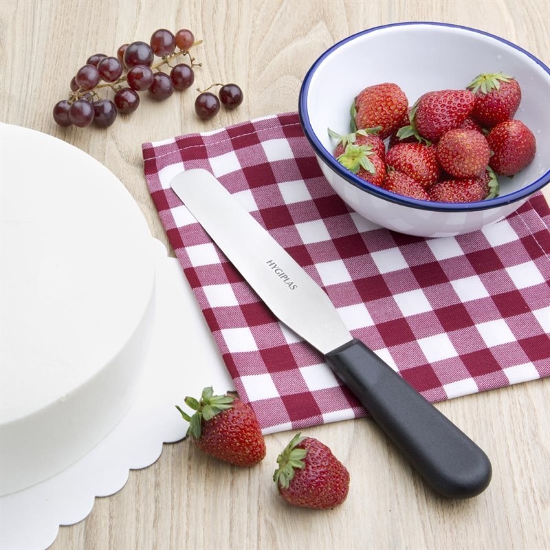  Hygiplas Couteau spatule &agrave; lame droite noir 150mm 