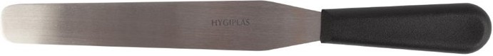  Hygiplas Couteau spatule &agrave; lame droite noir 205mm 