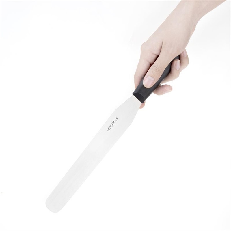  Hygiplas Couteau spatule à lame droite noir 255mm 