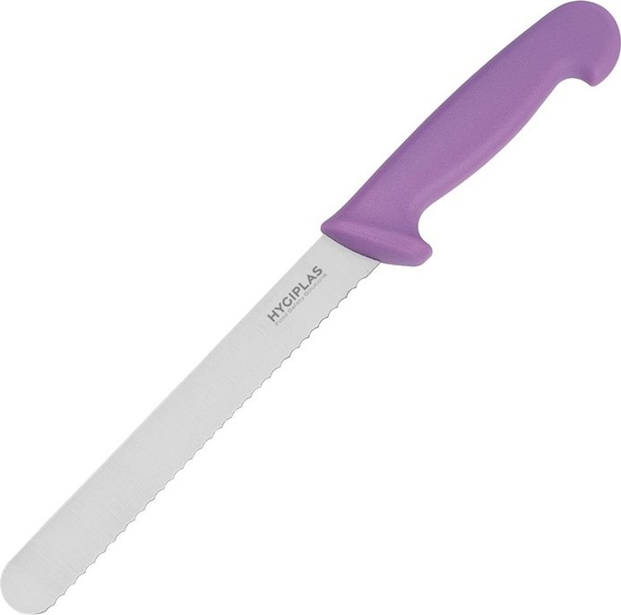  Hygiplas Couteau &agrave; pain violet 20cm 