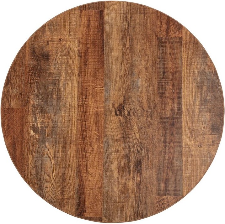  Bolero Plateau de table rond 60 cm effet bois vieilli 