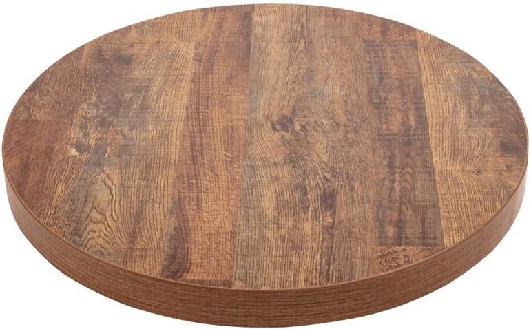  Bolero Plateau de table rond 60 cm effet bois vieilli 