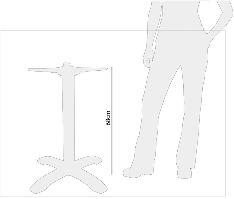  Bolero Pied de table &agrave; plateau basculant aluminium 