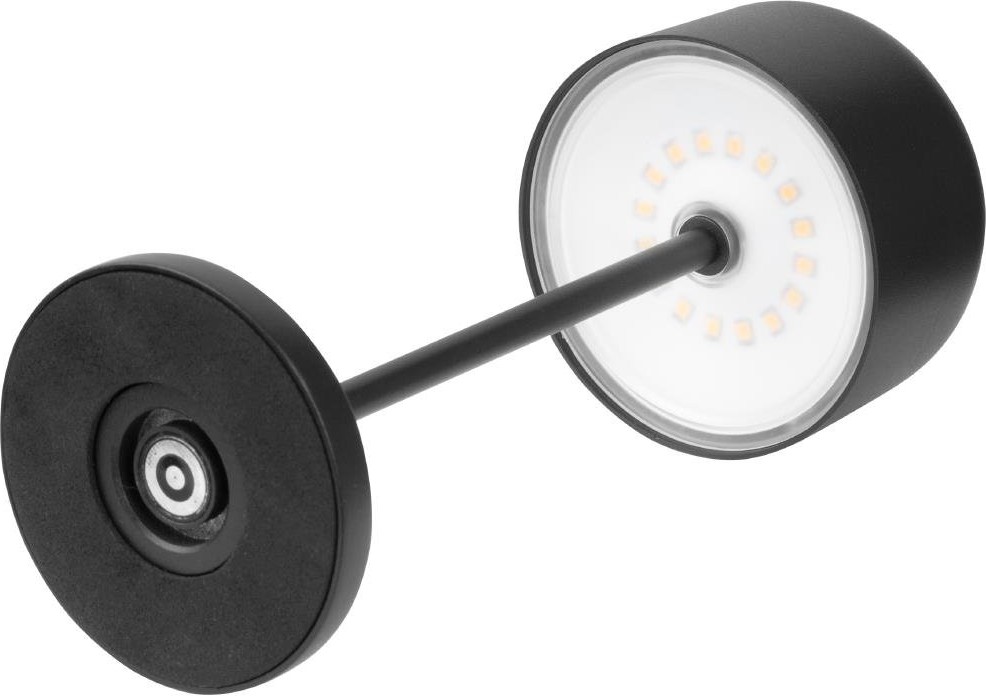  Olympia Lampe de table avec abat-jour rond Lucca noire 200mm 