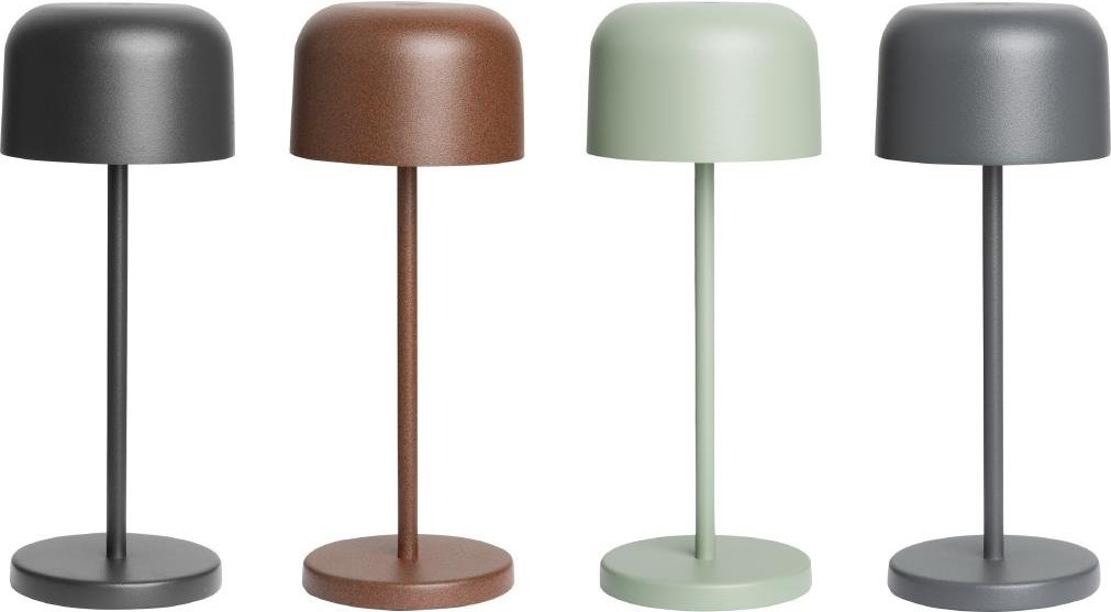  Olympia Lampe de table avec abat-jour rond Lucca noire 200mm 