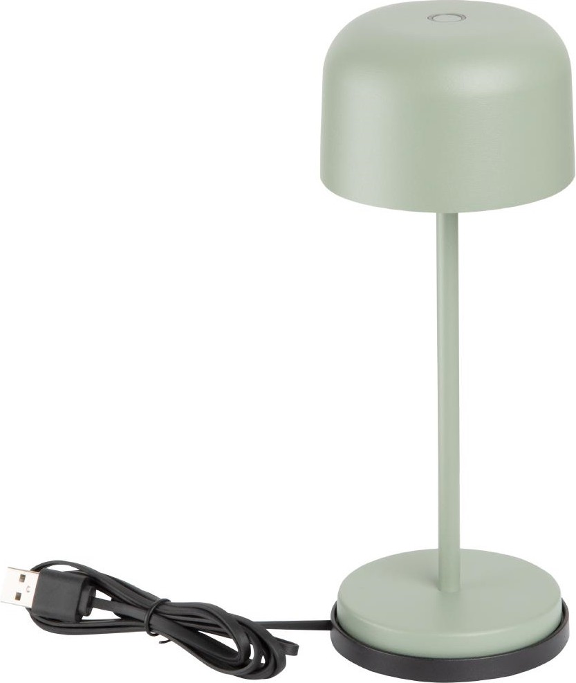  Olympia Lampe de table avec abat-jour rond Lucca verte 200mm 
