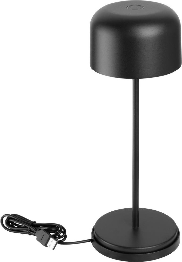  Olympia Lampe de table avec abat-jour rond Lucca noire 300mm 
