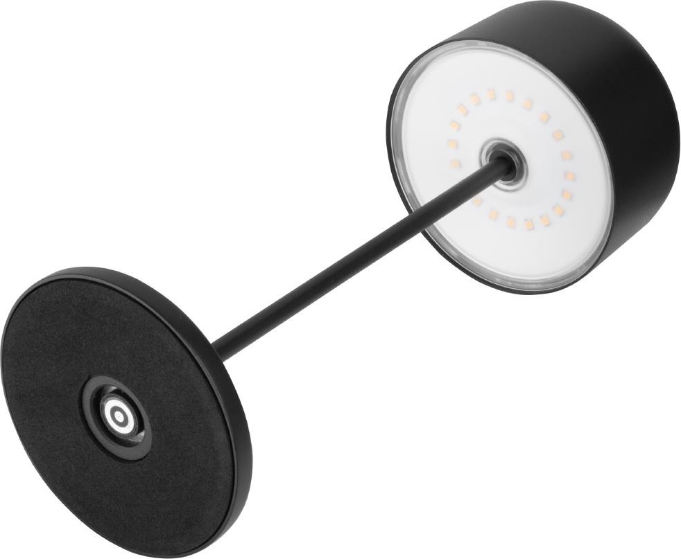  Olympia Lampe de table avec abat-jour rond Lucca noire 300mm 