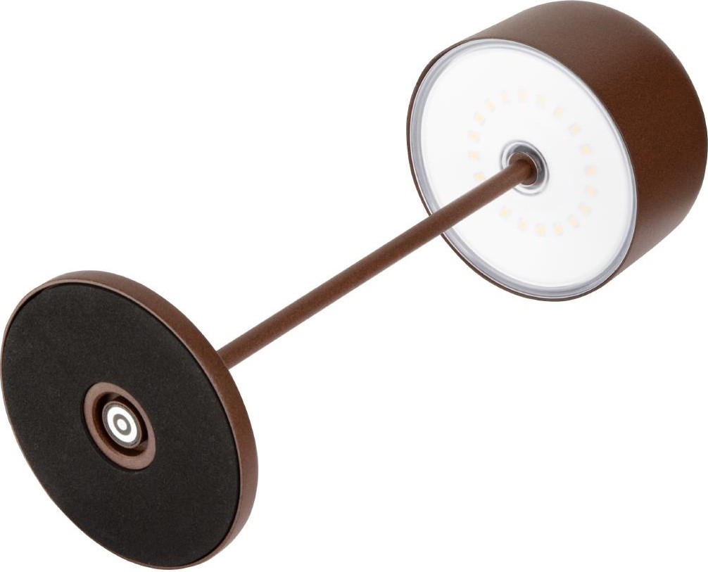  Olympia Lampe de table avec abat-jour rond Lucca marron 300mm 