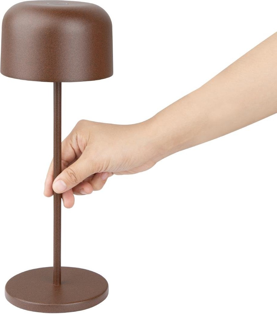  Olympia Lampe de table avec abat-jour rond Lucca marron 300mm 