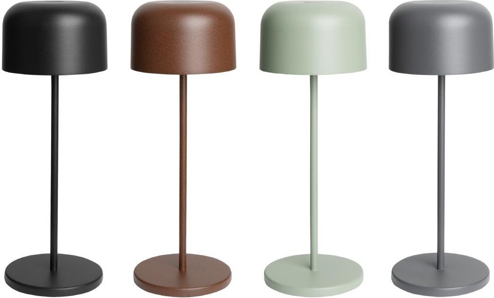  Olympia Lampe de table avec abat-jour rond Lucca marron 300mm 