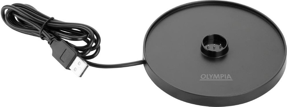  Olympia Lampe de table avec abat-jour rond Lucca verte 300mm 