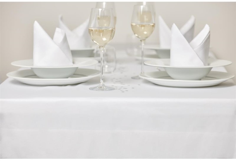  Mitre Luxury Nappe blanche bande de satin 910 x 910mm 