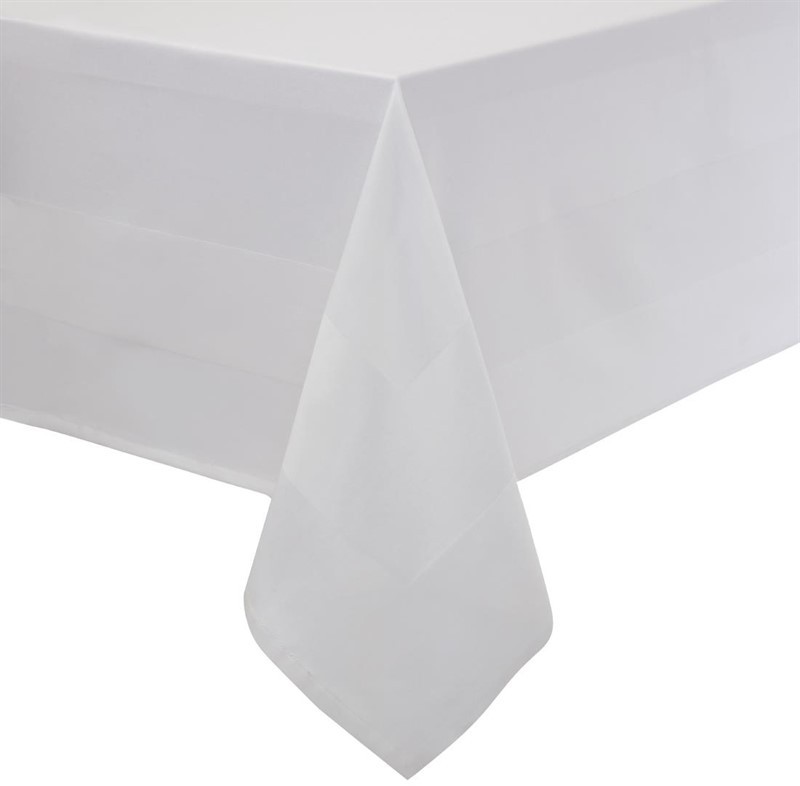  Mitre Luxury Nappe blanche bande de satin 2290 x 2290mm 