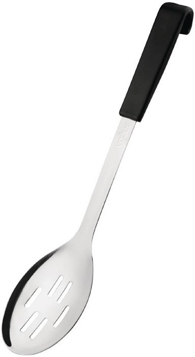 Vogue Cuill&egrave;re de service perfor&eacute;e manche noir 34 cm 