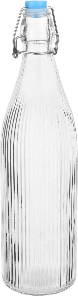  Olympia Bouteilles d'eau rainur&eacute;es &agrave; bouchon m&eacute;canique 1L (lot de 6) 