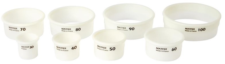  Matfer Lot de d&eacute;coupoirs ronds unis Exoglass 30 &agrave; 100mm Matfer 