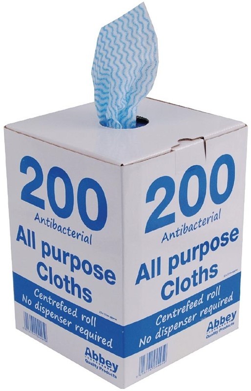  Jantex Chiffons tout usage antibact&eacute;riens bleus 