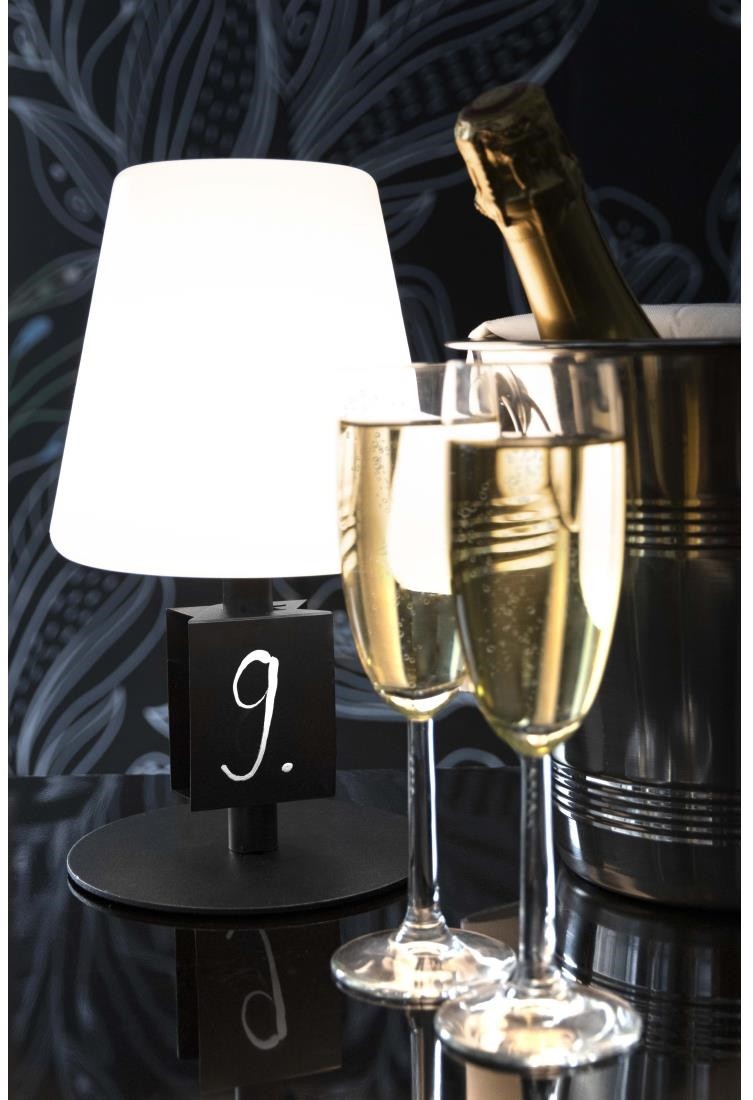  Securit Lampe de table IP44 &agrave; LED dimmable avec 3 &eacute;tiquettes ardoises Securit 