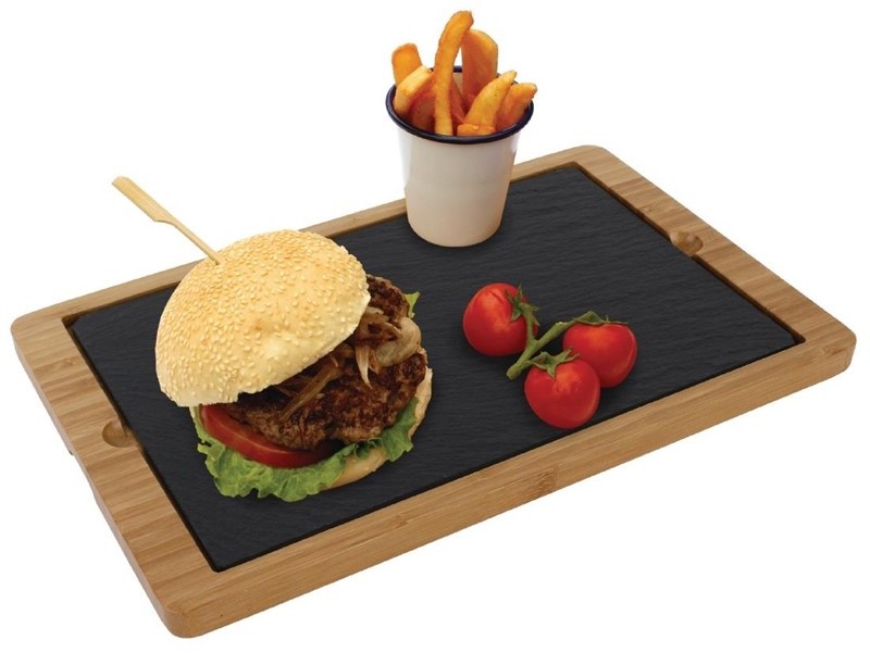  Olympia Planche support en bois pour plat en ardoise CM063 330x210x15mm 