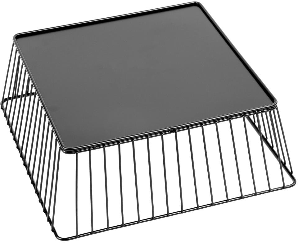  Olympia Panier de pr&eacute;sentation carr&eacute; m&eacute;tallique noir 280x280x100mm 