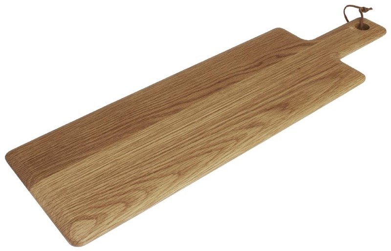  Olympia Planche moyenne carr&eacute;e en ch&ecirc;ne 400x155x15mm manche 110mm 