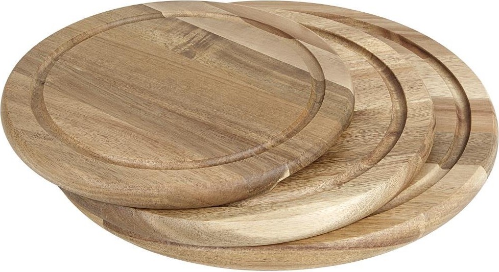  Olympia Planche ronde en bois d'acacia pour cloche de 280 mm 