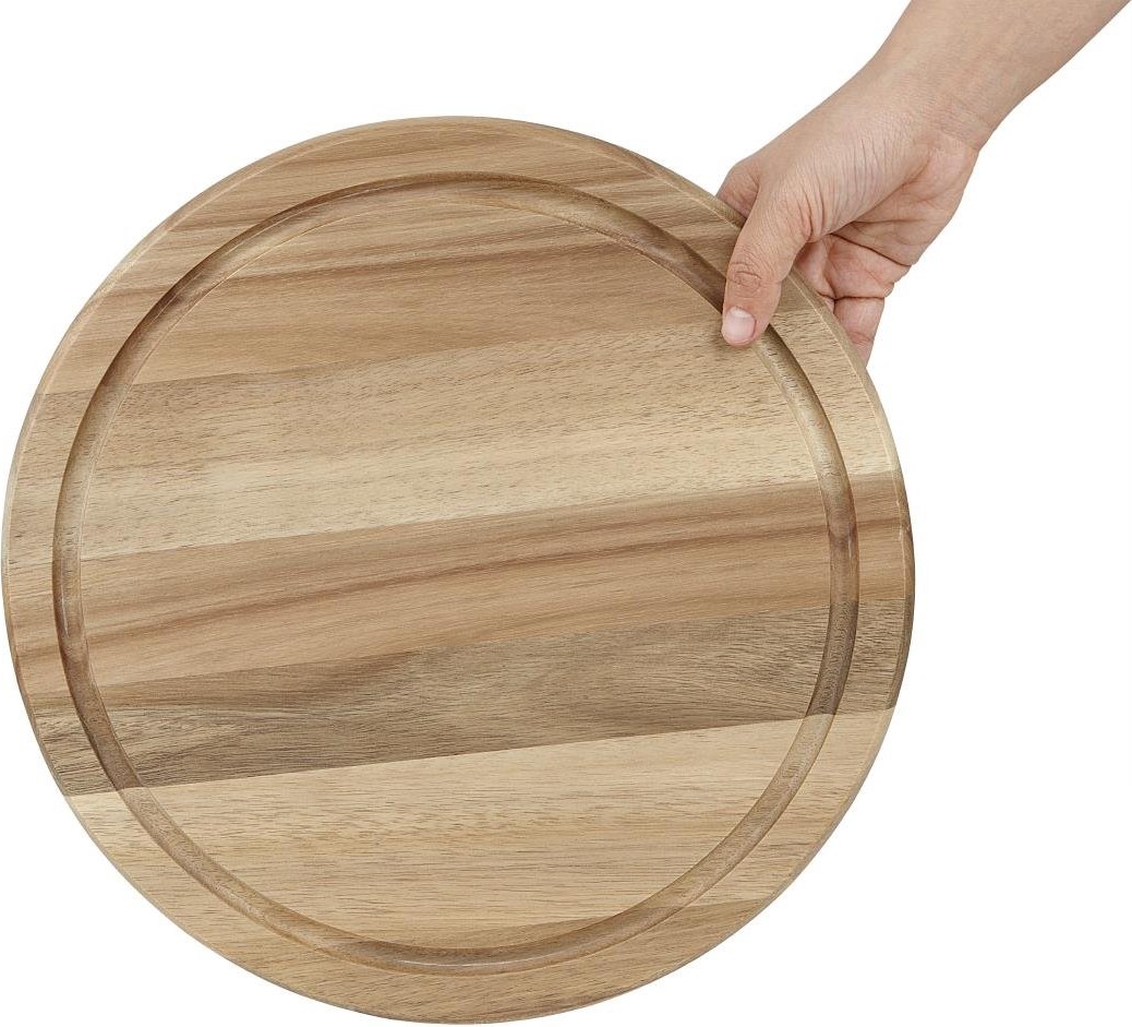  Olympia Planche ronde en bois d'acacia pour cloche de 280 mm 