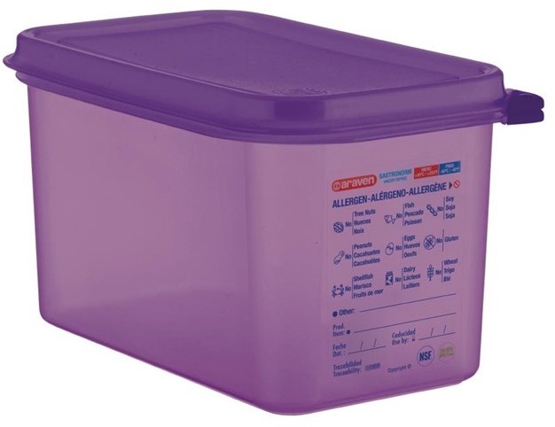  Araven Bac herm&eacute;tique violet antiallerg&eacute;nique GN1/4 4,3L 
