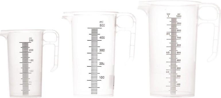  Pro-Measures Ensemble de pichets gradu&eacute;s en polypropyl&egrave;ne 250 ml, 500 ml et 1 L 