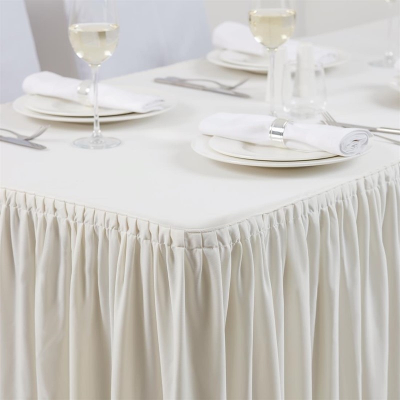  Gastronoble Nappe et juponnage &eacute;crus - mod&egrave;le fronc&eacute; 