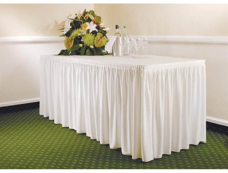  Gastronoble Nappe et juponnage &eacute;crus - mod&egrave;le fronc&eacute; 