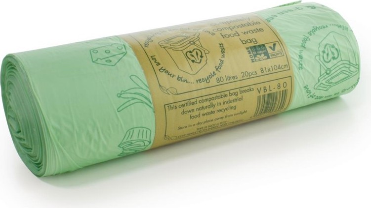  Vegware Sacs poubelle compostables Biobag 80L (lot de 240) 