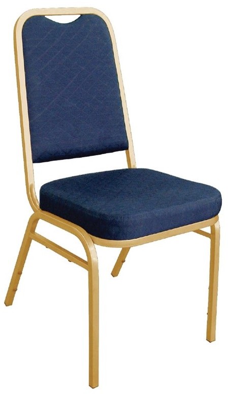  Bolero Chaises de banquet &agrave; dossier carr&eacute; bleues 