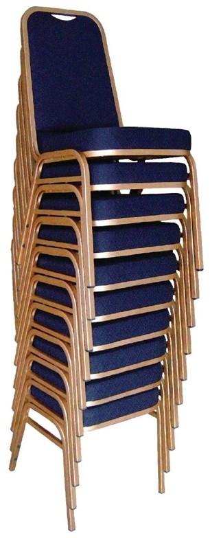  Bolero Chaises de banquet &agrave; dossier carr&eacute; bleues 