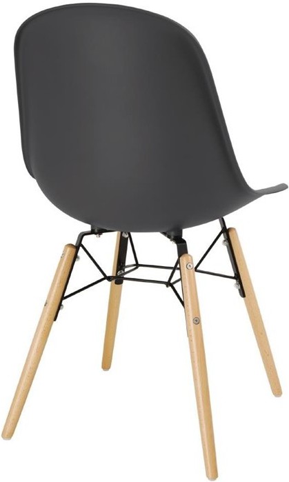  Bolero Chaise moulée PP avec structure métallique Arlo grise (lot de 2) 
