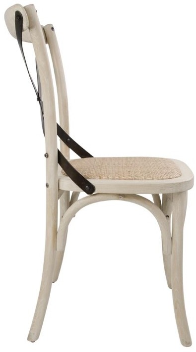  Bolero Chaises en ch&ecirc;ne avec dossier crois&eacute; sable 