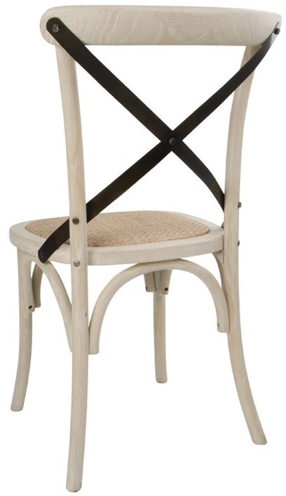  Bolero Chaises en ch&ecirc;ne avec dossier crois&eacute; sable 