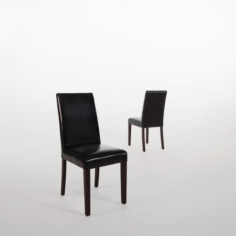  Bolero Chaises en simili cuir noires 