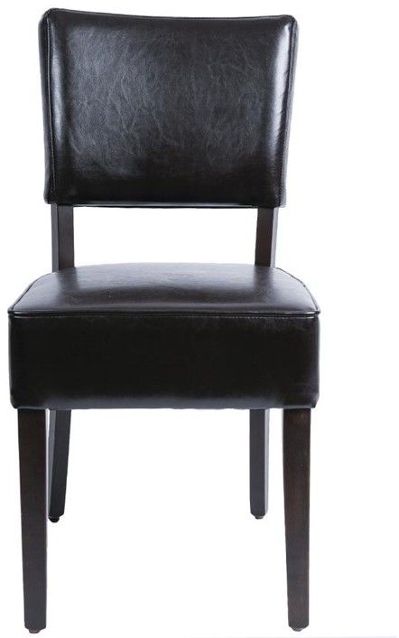  Bolero Chaises confortables en simili cuir marron fonc&eacute; 