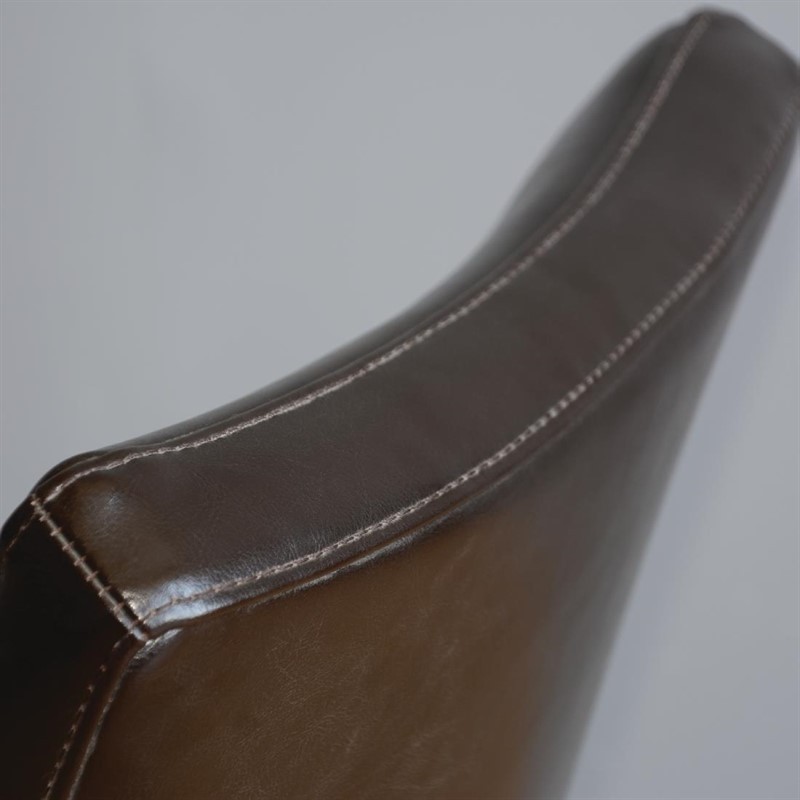  Bolero Chaises confortables en simili cuir marron foncé 
