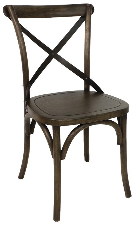  Bolero Chaises couleur noyer avec dossier crois&eacute; Bolero 