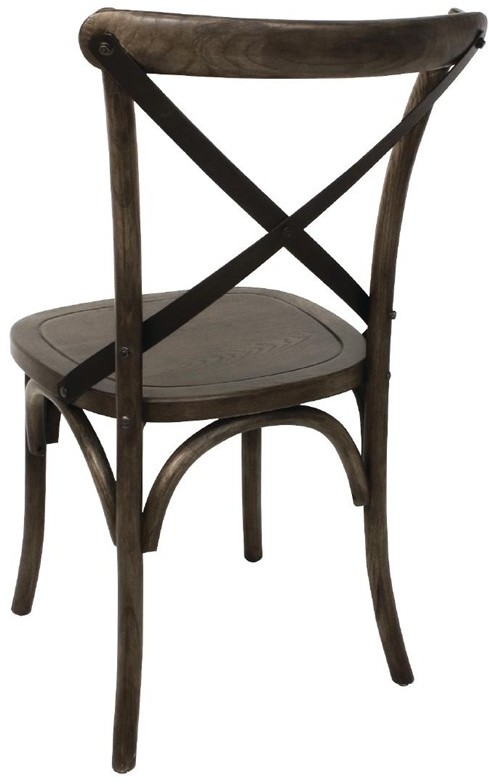  Bolero Chaises couleur noyer avec dossier crois&eacute; Bolero 